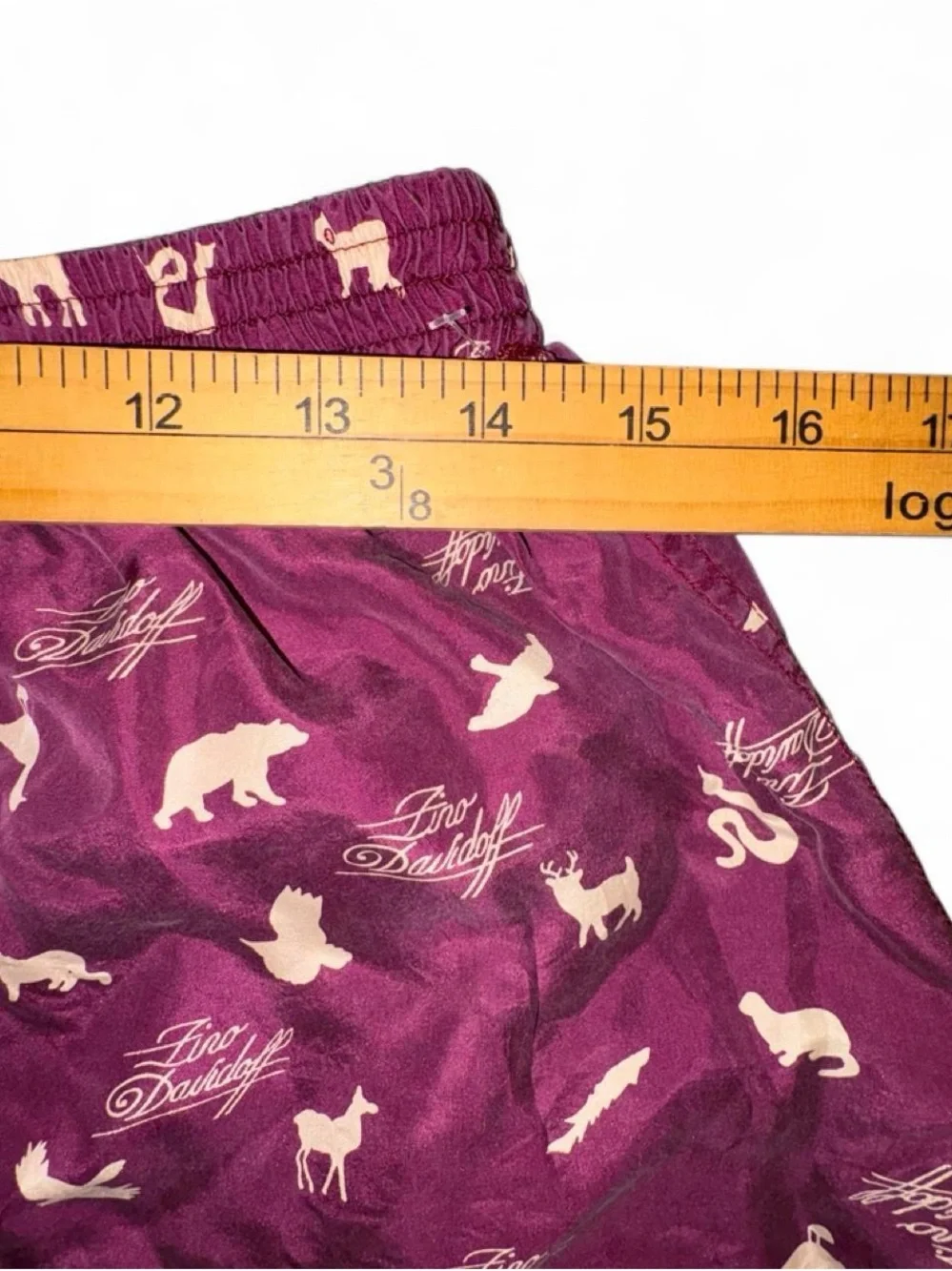Men's Vintage Zino Davidoff Maroon Printed Silk Boxers